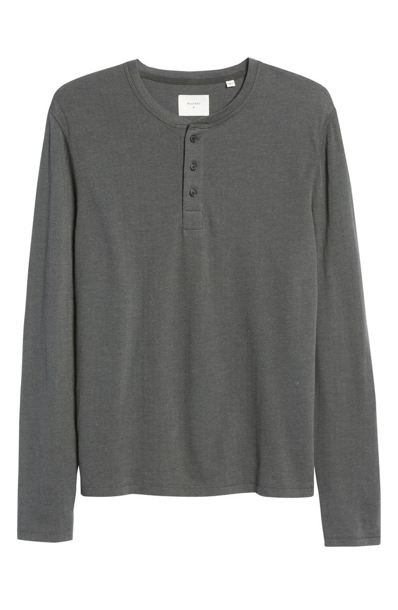 Billy Reid Herringbone Terry Long Sleeve Henley T-Shirt, Alternate, color,