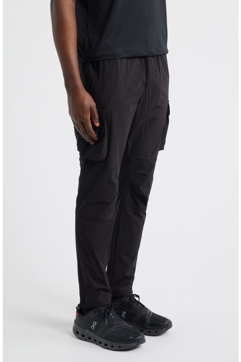 DNA Water Repellent Drawstring Cargo Pants, Alternate, color, JET BLACK