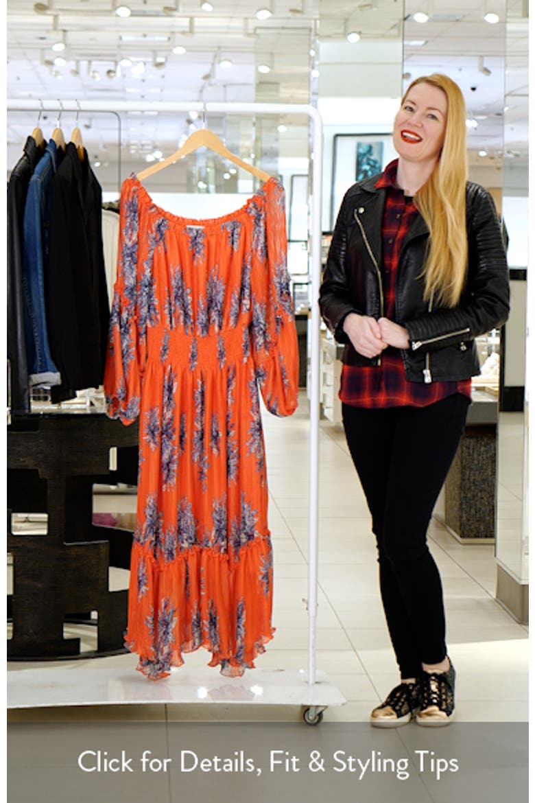 Alyce Floral Off the Shoulder Long Sleeve Dress video