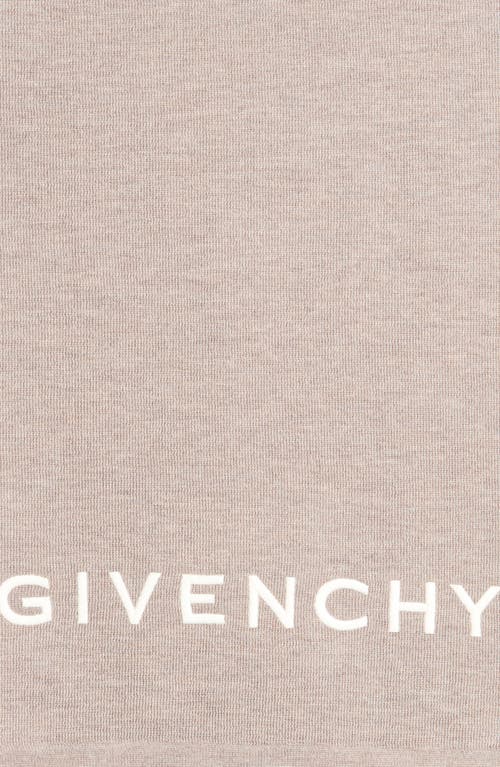 Givenchy Oblong Wool Scarf In Gray