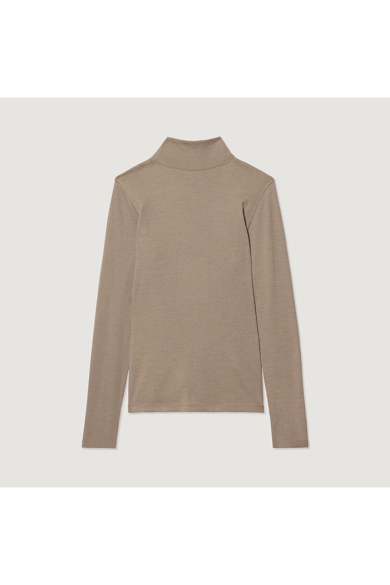 Ribbed Merino Turtleneck 02 - Women's, Alternate, color, Morel