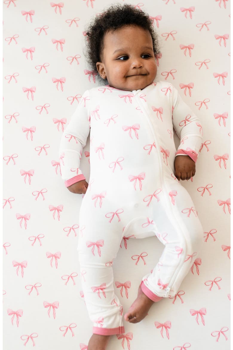 Bow Zip-Up Romper, Alternate, color, BOW