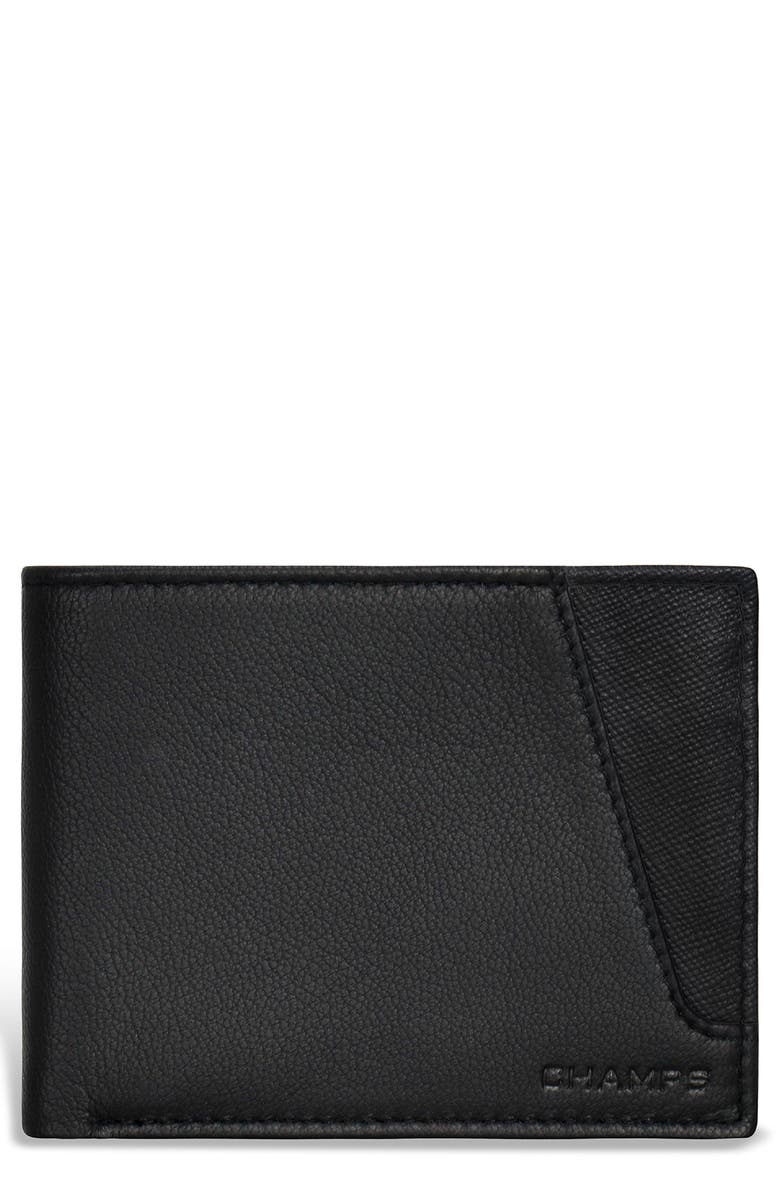 CHAMPS Iconic Bifold Wallet, Main, color, Black/ Black