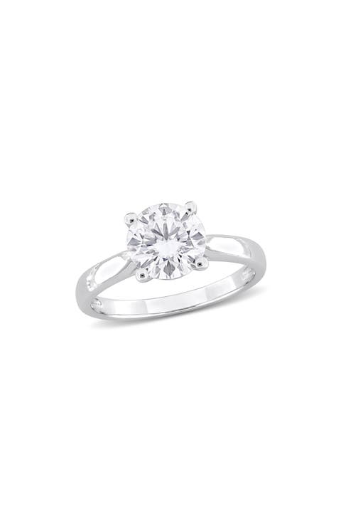 Dew Round Cut Created Moissanite Ring