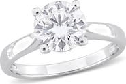 DELMAR Dew Round Cut Created Moissanite Ring