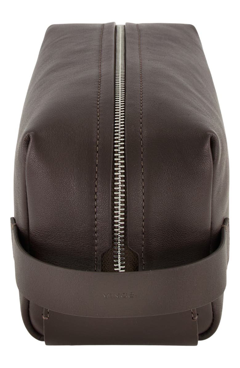 Vince Leather Dopp Kit, Alternate, color, Tobacco