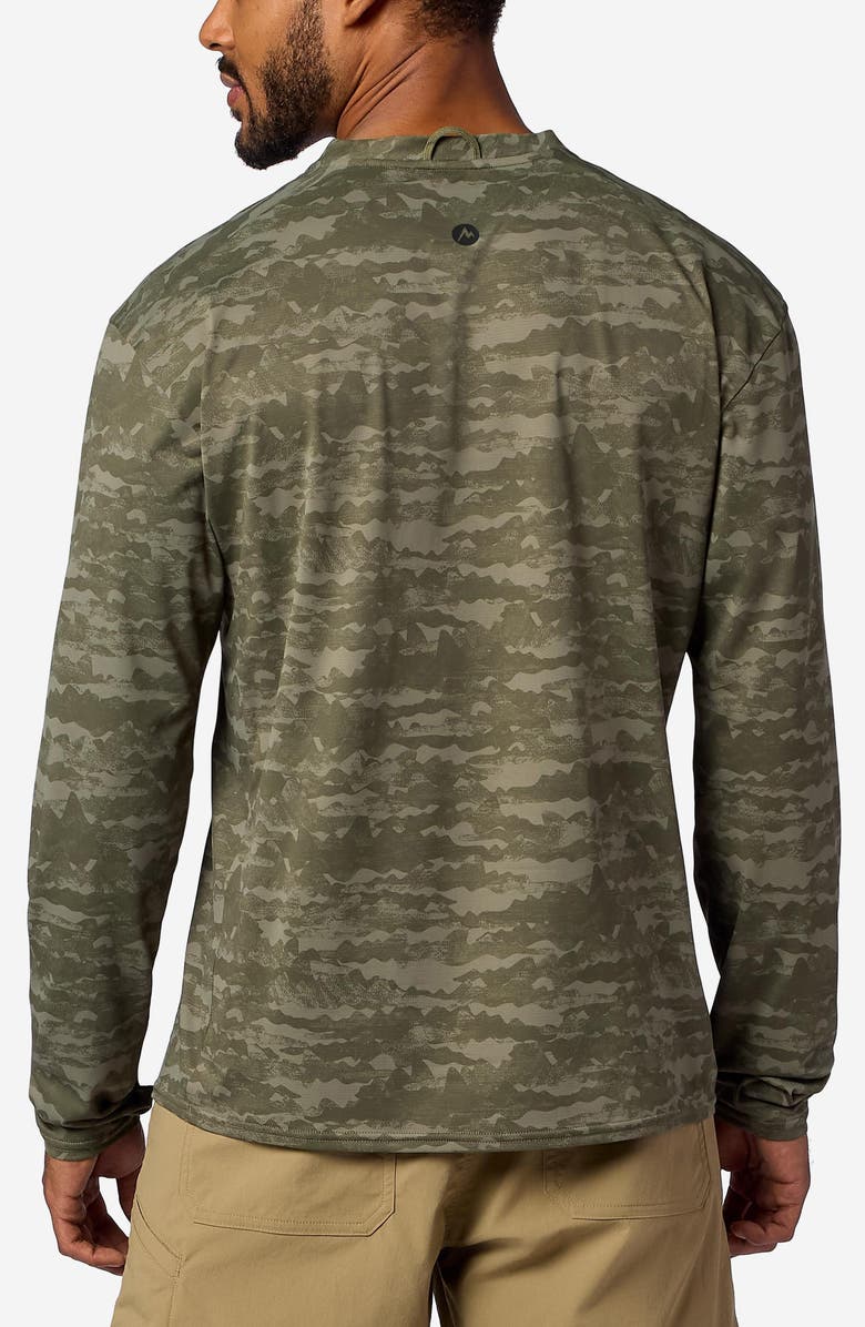 Marmot AirExchange SolarShield UPF Long Sleeve Crewneck T-Shirt, Alternate, color, Olive Grove Lagos