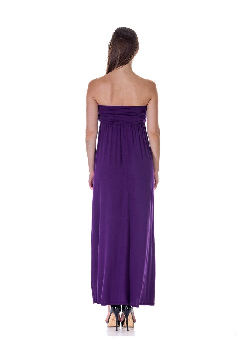 Strapless Empire Waist Maxi Dress, Alternate, color, Purple