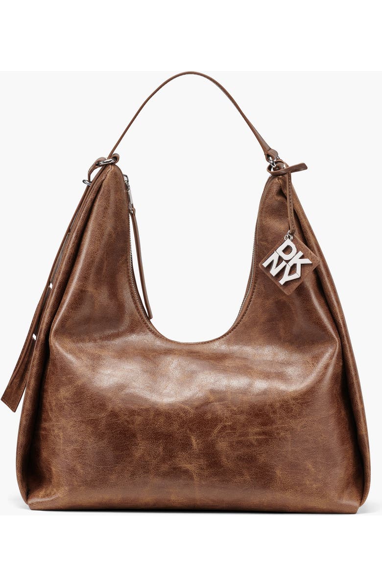 DKNY Elicia Large Hobo, Main, color, Walnut