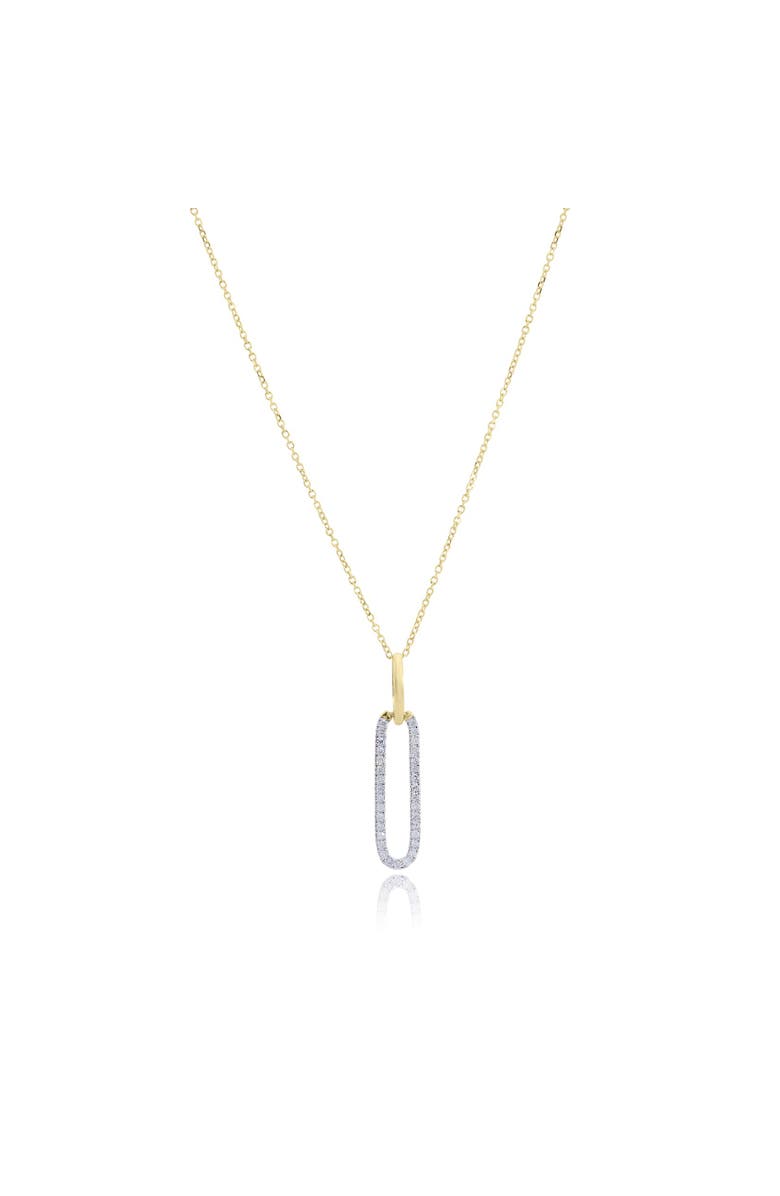 The Lovery Fine Jewelry Diamond Paperclip Necklace, Main, color, Yellow Gold