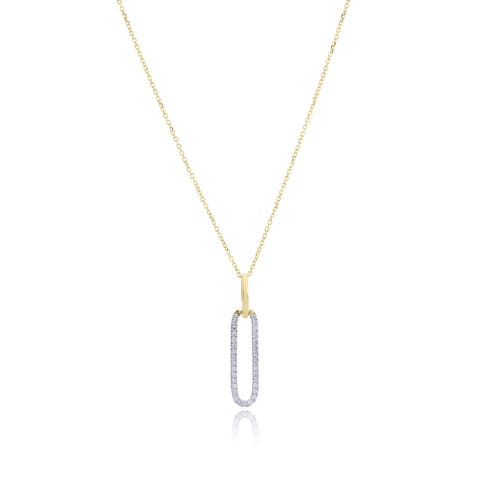 Diamond Paperclip Necklace