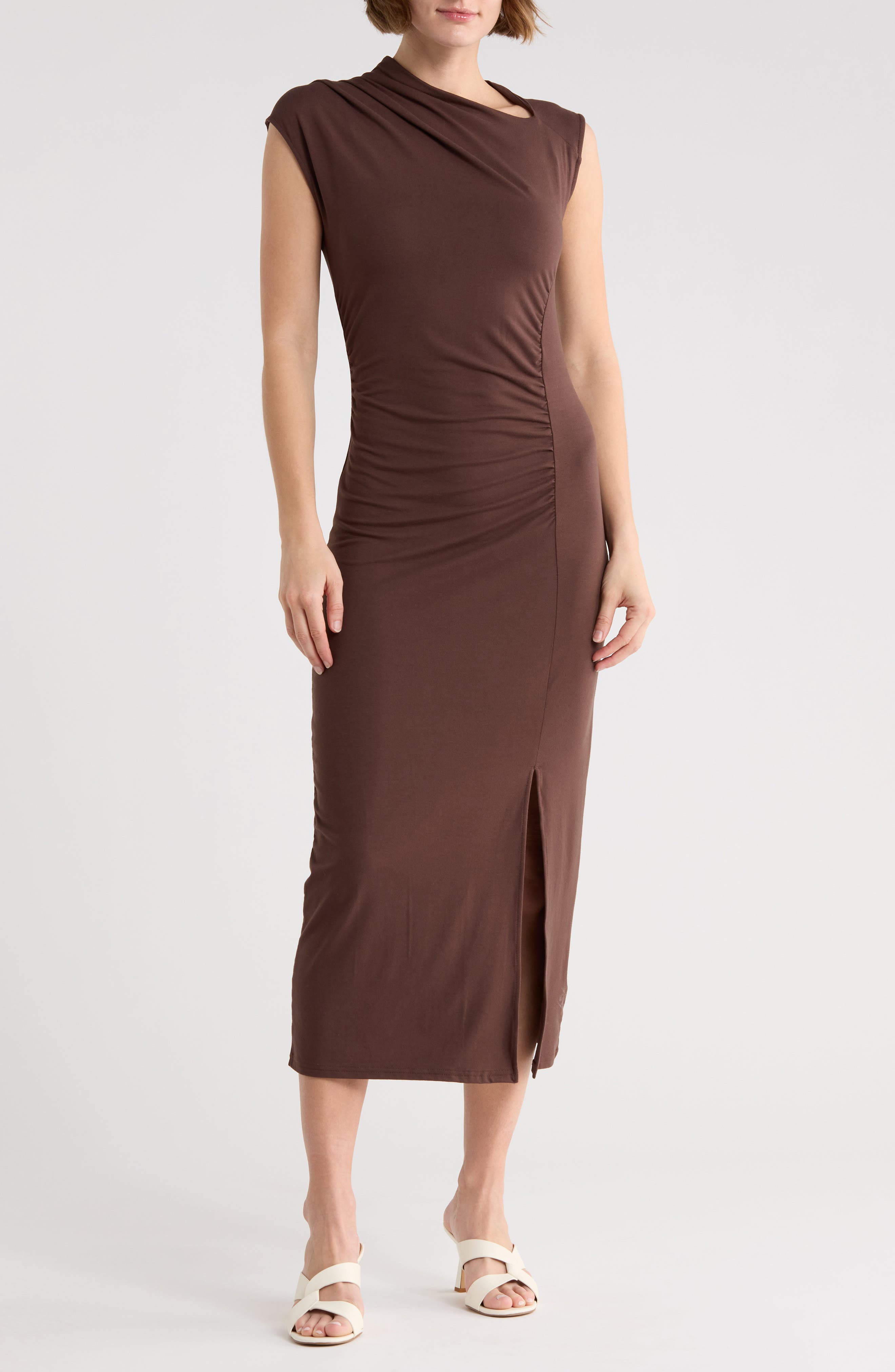 Scotch & Soda Asymmetric Neck Sleeveless Dress
