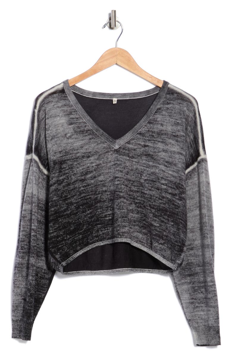 R13 V-Neck Wool Sweater, Alternate, color, Distressed Grey