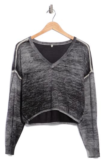 R13 V-neck Wool Sweater In Black