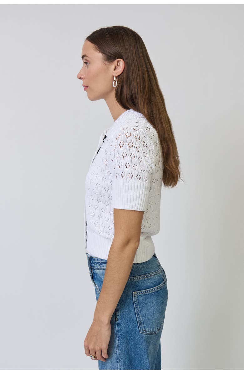 Central Park West Charli Eyelet Stitch Top, Alternate, color, White