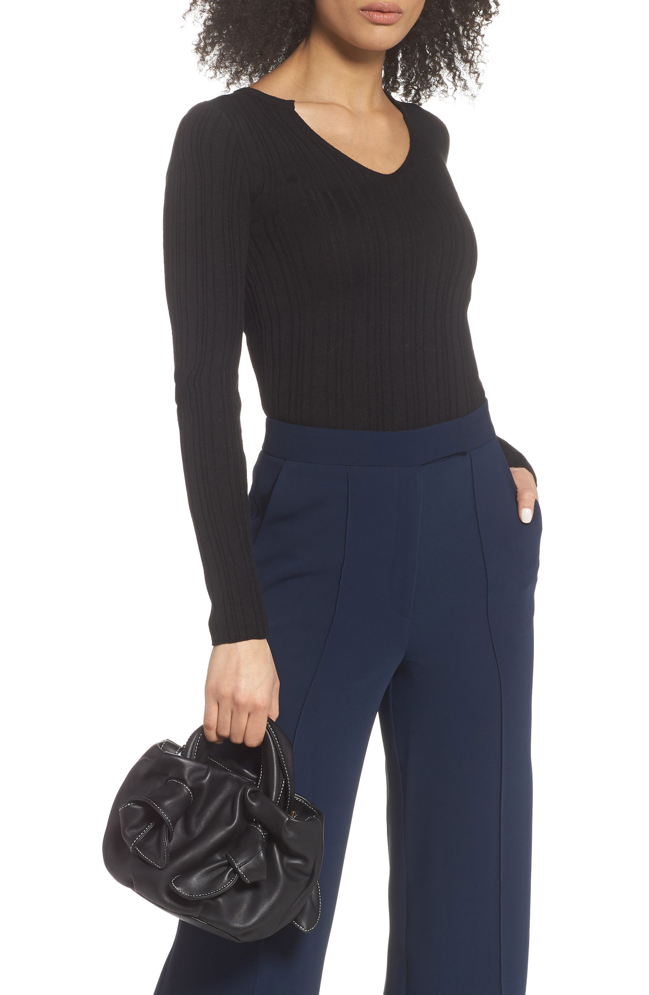 STAUD Ronnie Leather Crossbody Bag, Alternate, color, 