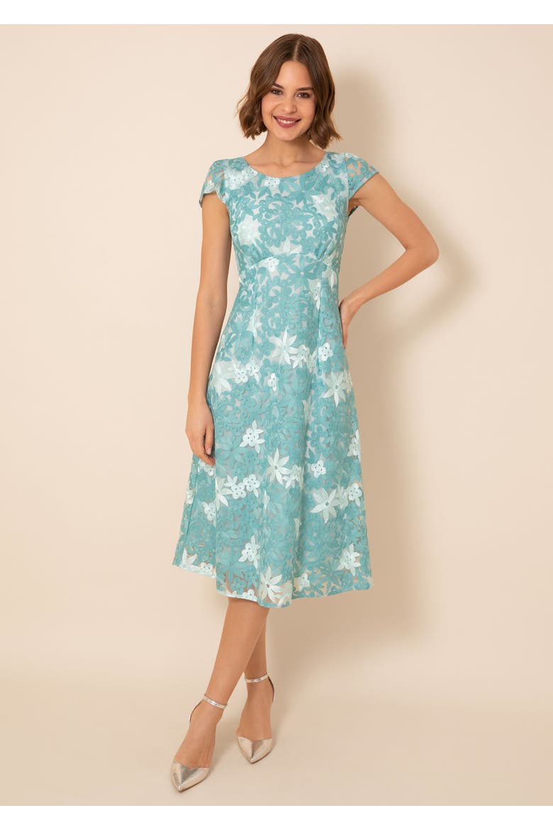 Charlotte Dress, Main, color, Antique Aqua