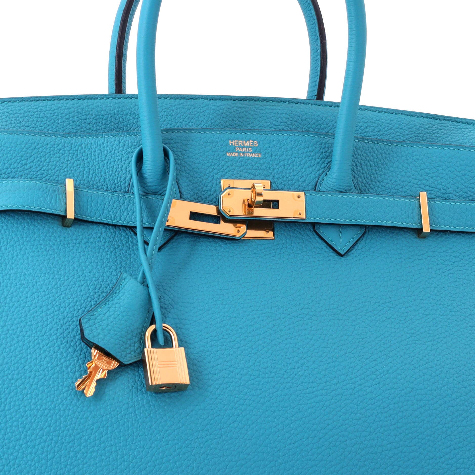 Pre-Owned Hermes Birkin Handbag Blue Togo with Gold Hardware 35, Alternate, color, Turquoise