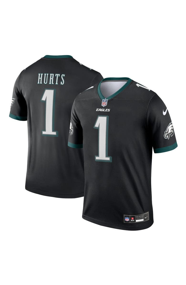 Nike Men's Nike Jalen Hurts Black Philadelphia Eagles Alternate Legend Player Performance Top, Main, color, Black