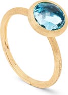 Marco Bicego Jaipur Color 18K Yellow Gold Blue Topaz Stackable Ring