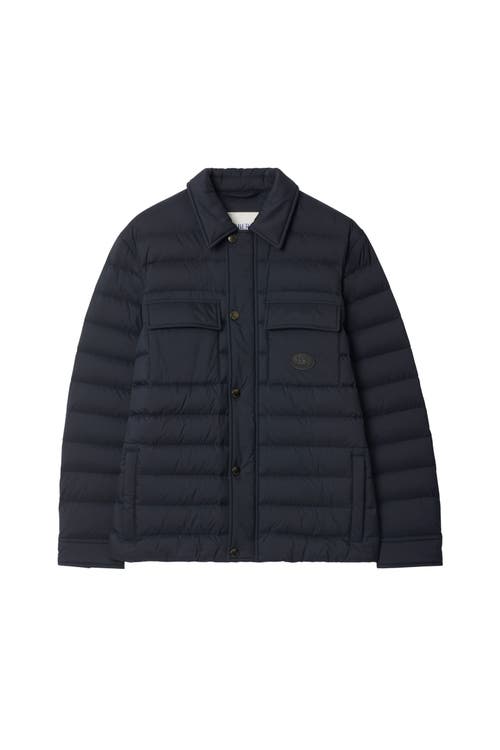 Burberry Padded Button-up Jacket In Blue