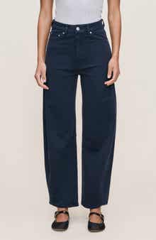Miro High Waist Ankle Barrel Twill Pants