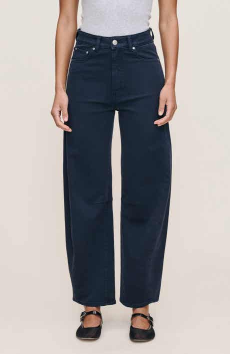 Miro High Waist Ankle Barrel Twill Pants