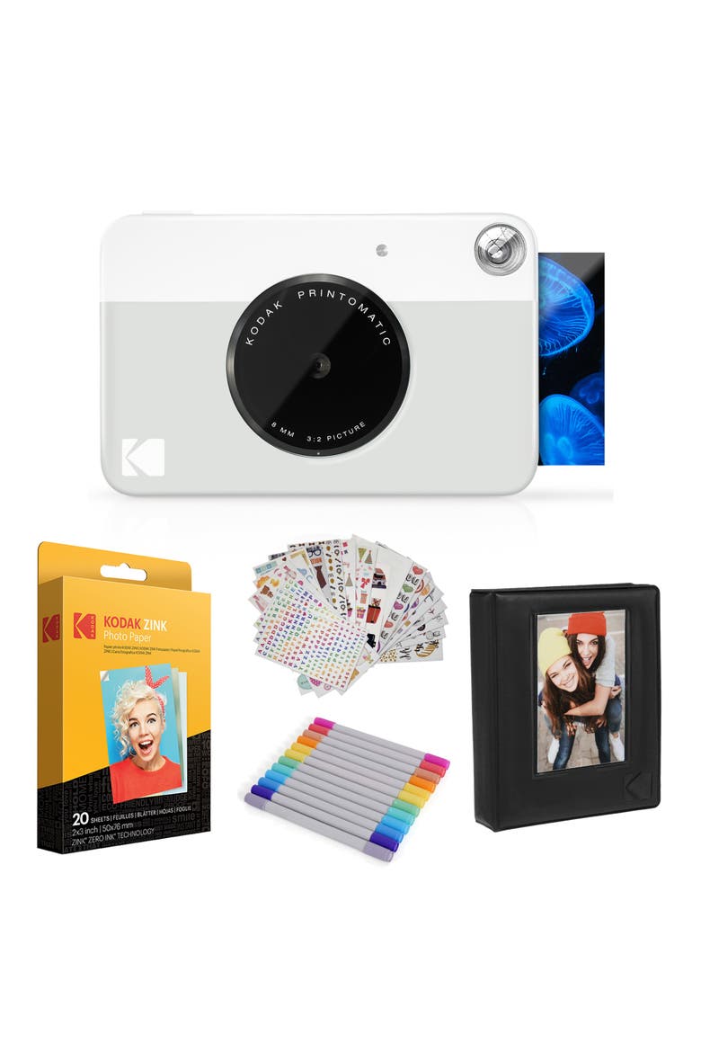 Printomatic Camera Gift Bundle, 20 Sheets, Main, color, Grey