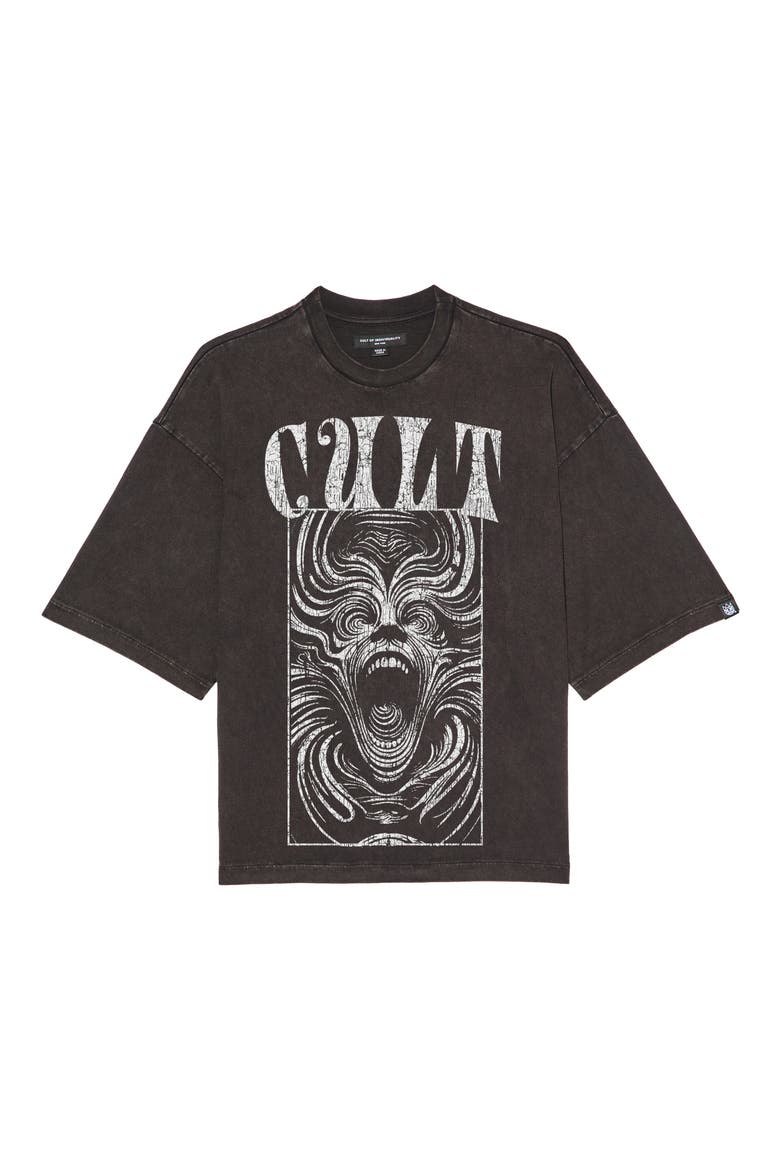 Graphic Crewneck Cotton T-Shirt, Alternate, color, VINTAGE CHARCOAL