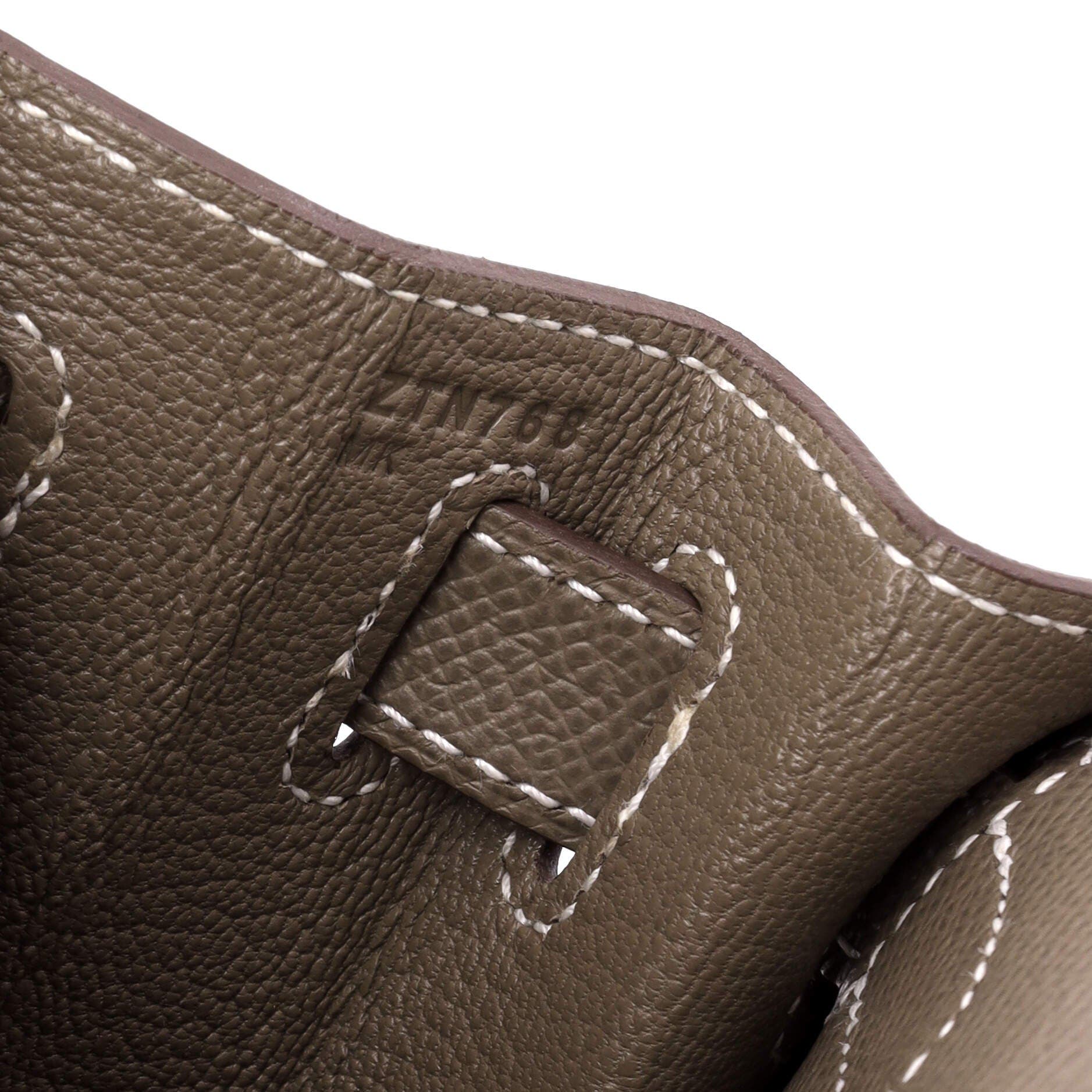 Женские сумки Pre-Owned Hermes Kelly Handbag Grey Epsom with Gold Hardware 28 — фото 8