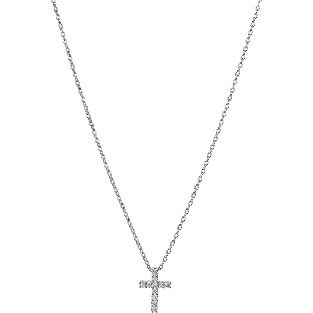 Bearfruit Jewelry 14k Gold Plated Aveline Crystal Cross Necklace Holiday Gift Guide In Metallic
