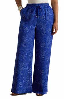Floral Print Wide Leg Pants