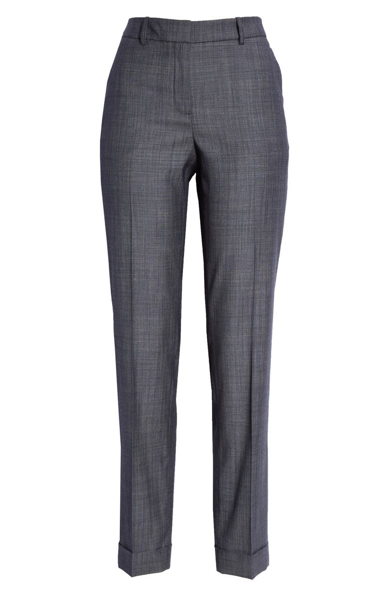 Lafayette 148 New York Clinton Cuffed Wool Blend Pants, Alternate, color,