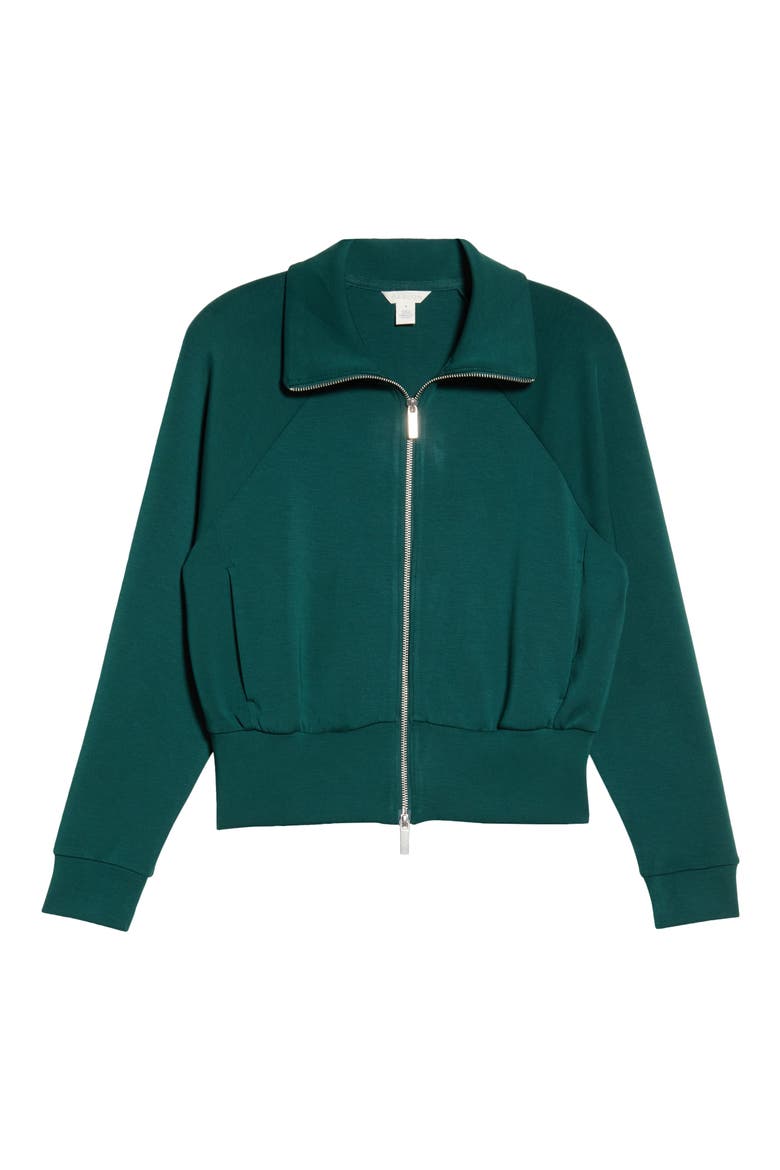 Scuba Knit Jacket, Main, color, GREEN PONDEROSA