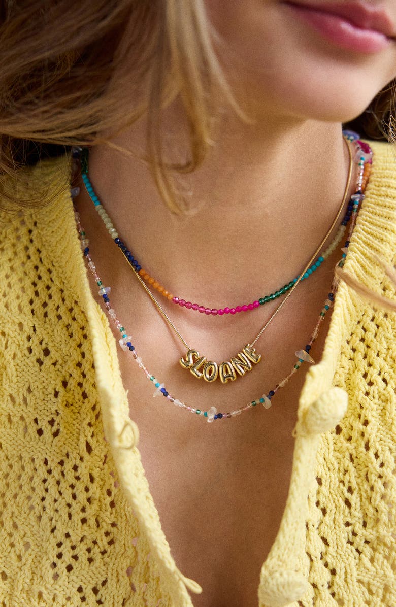 BaubleBar Kai Semiprecious Custom Layered Necklace, Alternate, color, Gold Multi