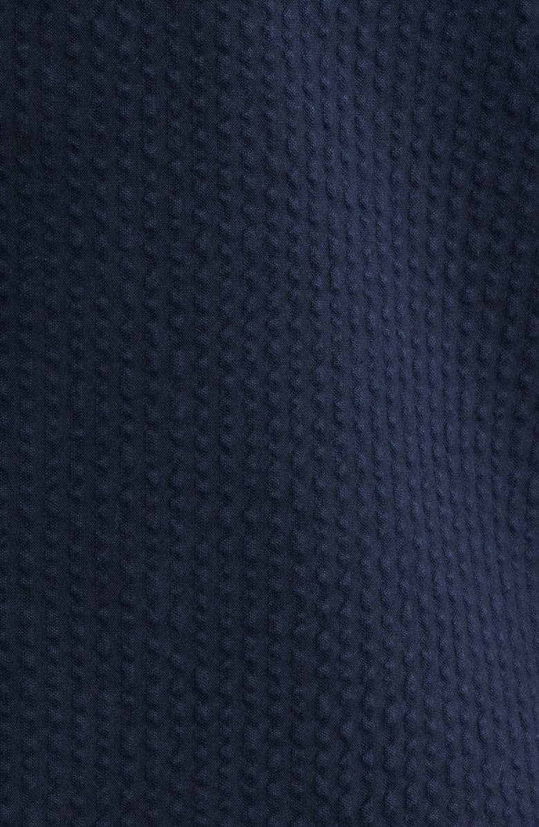 Wax London Keats Short Sleeve Cotton Seersucker Button-Up Shirt, Alternate, color, Navy