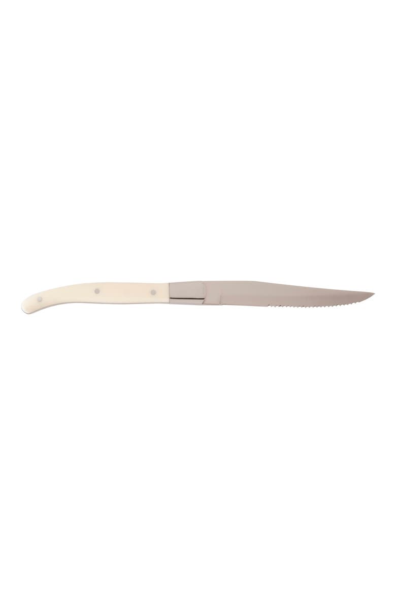 Provencal Blonde 6-Piece Serrated Steak Knife Set, Alternate, color, BROWN