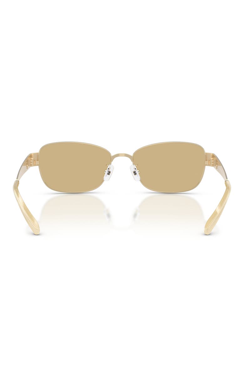 55mm Rectangular Sunglasses, Alternate, color, BRUSHED LIGHT GOLD / YELLOW