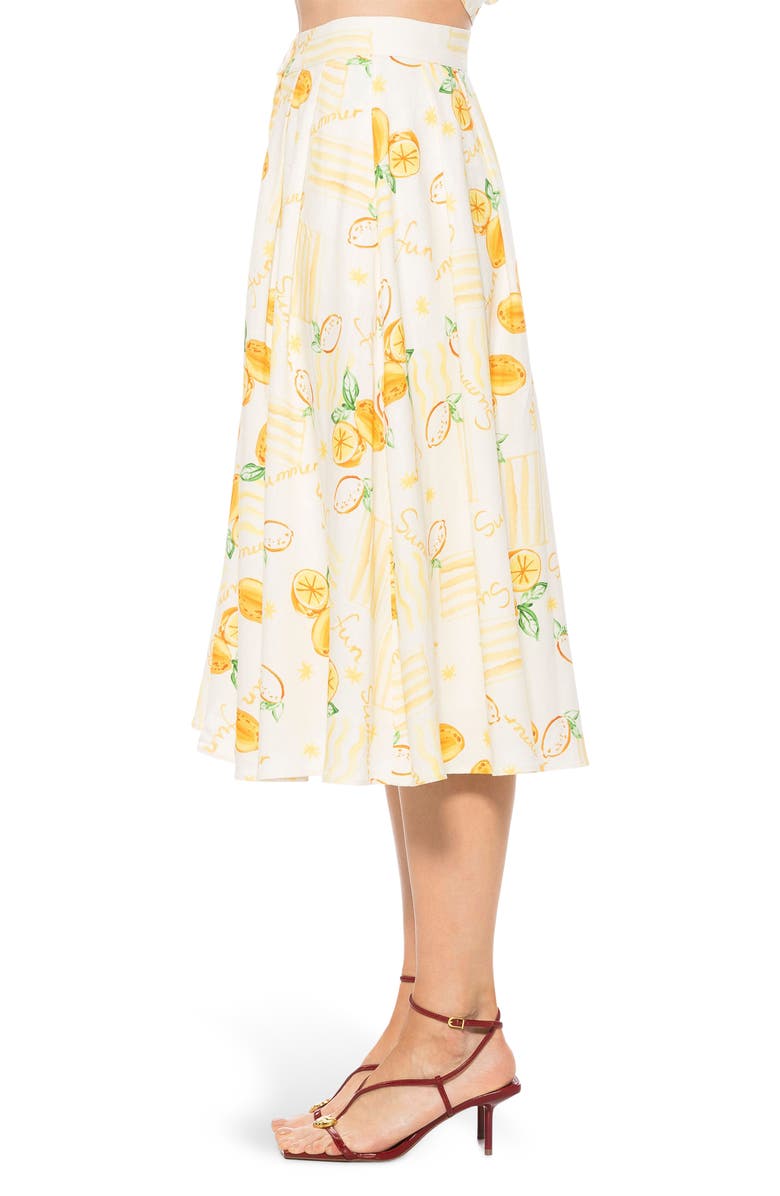 Alexia Admor Maya Midi Skirt, Alternate, color, Lemoncello