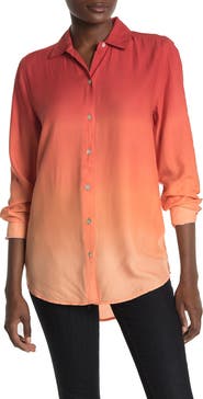 beachlunchlounge Chalanna Dip Dye Long Sleeve Shirt