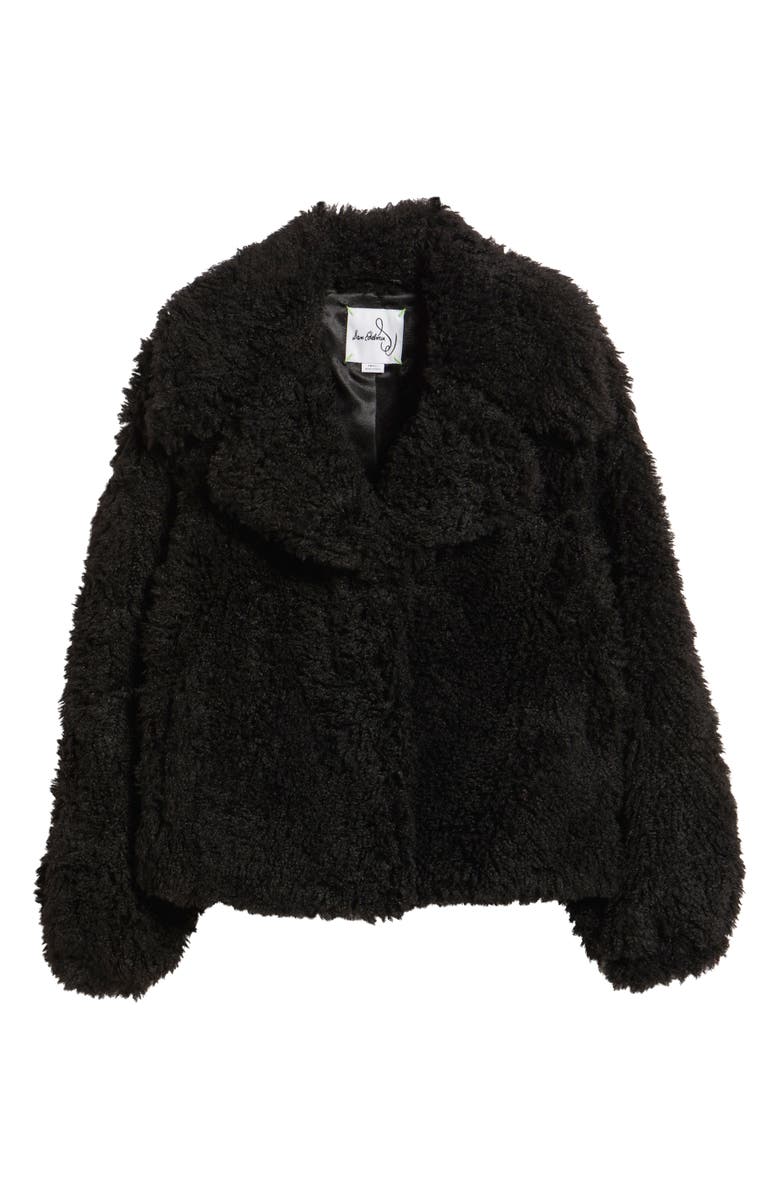 Sam Edelman Short Faux Fur Jacket, Alternate, color, Black