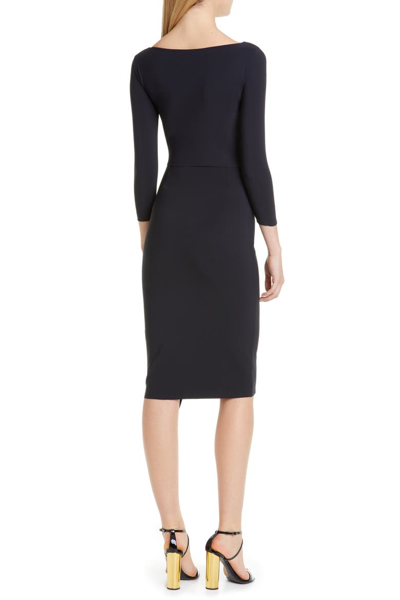 Kimi Ruffle Cocktail Dress, Alternate, color, BLACK