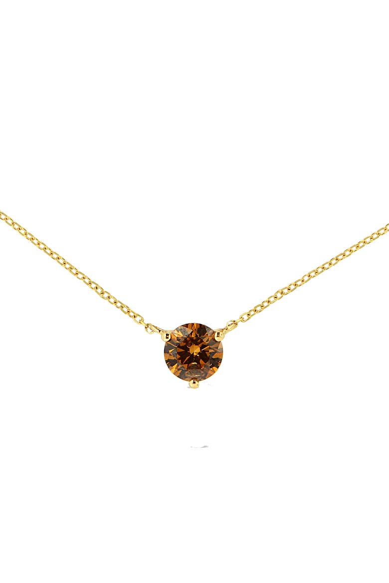 14K Yellow Gold 1/2 Ct Martini Lab Grown Yellow Diamond Solitaire Pendant Necklace, Main, color, Yellow