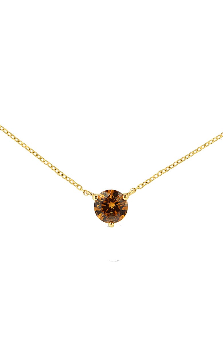 Haus of Brilliance 14K Yellow Gold 1/2 Ct Martini Lab Grown Yellow Diamond Solitaire Pendant Necklace, Main, color, Yellow