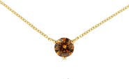 Haus of Brilliance 14K Yellow Gold 1/2 Ct Martini Lab Grown Yellow Diamond Solitaire Pendant Necklace