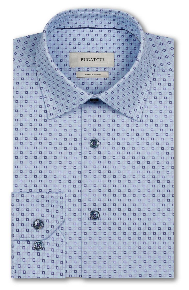 Bugatchi James OoohCotton<sup>®</sup> Geo Print Button-Up Shirt, Alternate, color, Orchid