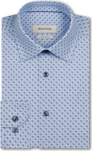 Bugatchi James OoohCotton® Geo Print Button-Up Shirt