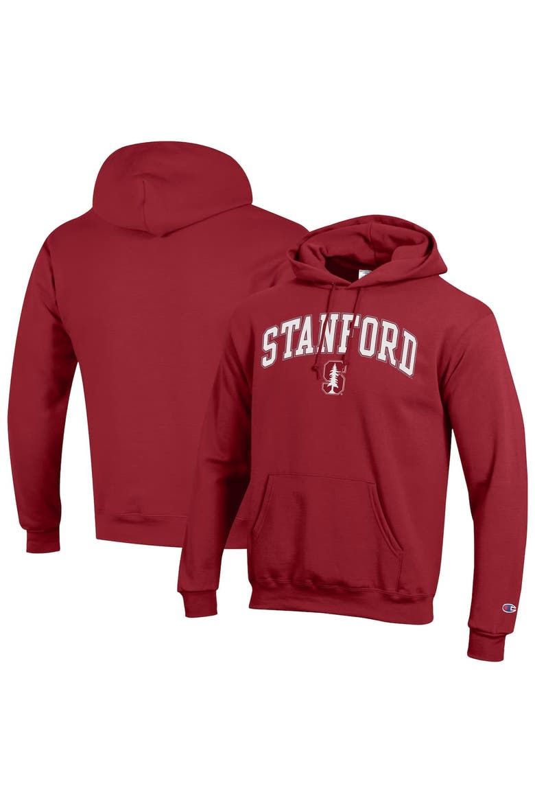 Men's Champion  Cardinal Stanford Cardinal Arch Over Logo Pullover Hoodie, Alternate, color, Cardinal