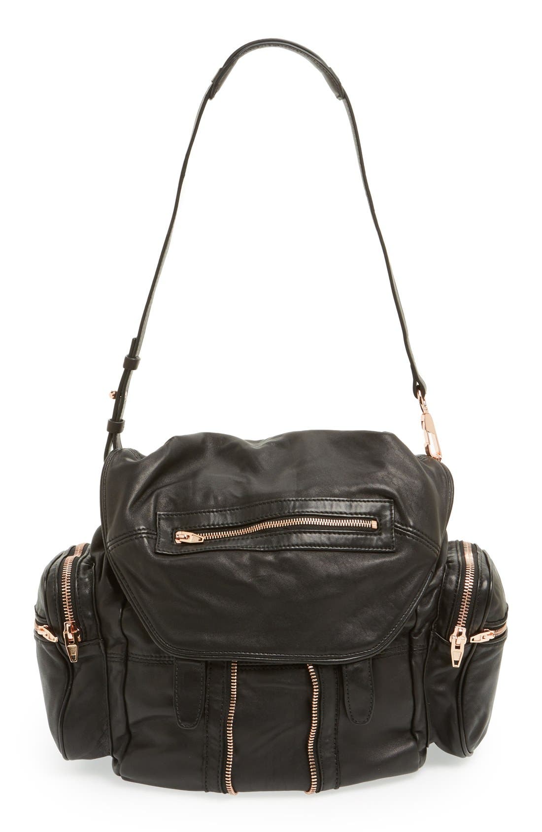 Alexander Wang 'Marti - Rose Gold' Leather Backpack, Main, color, 
