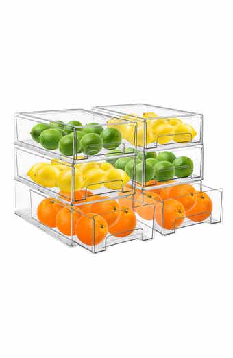 Set of 6 Pull-Out Fridge Storage Drawers